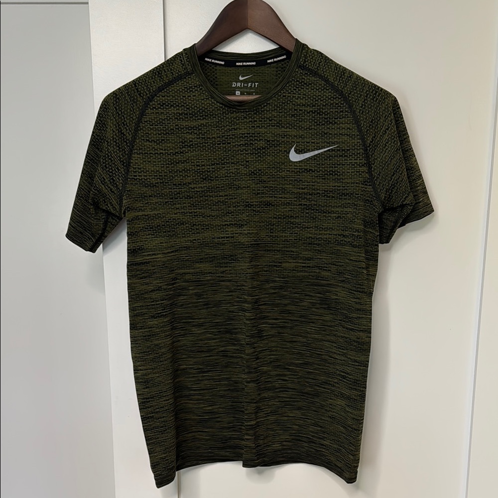 Nike Men's Running Green Dri-FIT Shirt